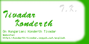 tivadar konderth business card